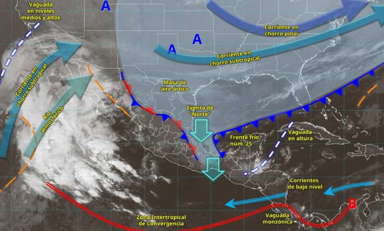 Lluvias intensas en México por frente frío 25
