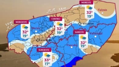 Domingo con lluvias dispersas y evento de “norte” por frente frío