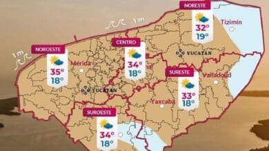 Clima en Yucatán: día cálido y noches frescas