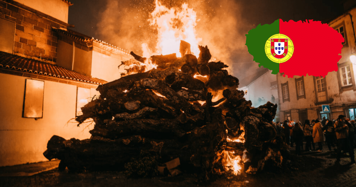 Portugal bajo la luz del fuego hogueras gigantes y la magia de Óbidos en Navidad (Foto Joao Martins)
