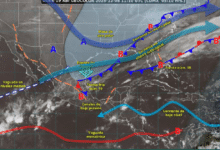 Este día, el frente frío núm. 19 se desplazará sobre el litoral del golfo de México y ocasionará lluvias puntuales intensas en zonas de Puebla (regiones Sierra Norte y Sierra Nororiental), Veracruz (regiones Huasteca Baja, Totonaca, Nautla y Olmeca), Oaxaca (norte y este), Chiapas (norte y este) y Tabasco (oeste, sur y este); lluvias fuertes a muy fuertes en el oriente y sureste del país, incluida en la península de Yucatán; y chubascos en el noreste y centro del territorio nacional.