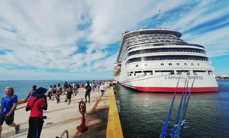 Carnival Breeze cierra el año con casi 5 mil pasajeros en el Puerto de Progreso