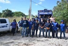 servilimpia realiza operativo de limpieza en la comisaría de cholul