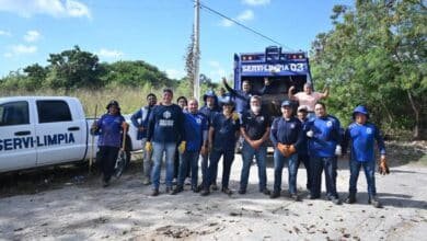 servilimpia realiza operativo de limpieza en la comisaría de cholul