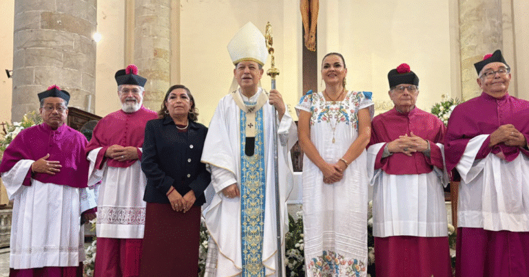 arzobispo de yucatán realiza solemne celebración eucarística por aniversario de mérida