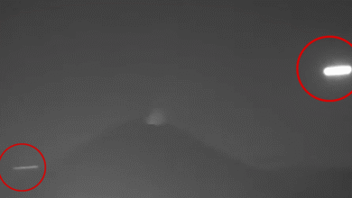 Captan extraño objeto luminoso sobre el volcán Popocatépetl