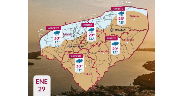 clima en yucatán habrá ambiente cálido en el día y fresco en la noche