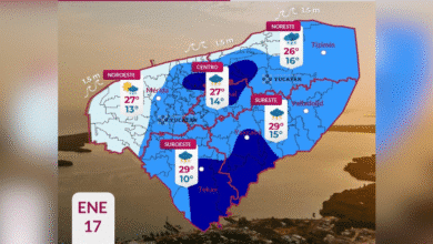 clima en yucatán se espera tiempo inestable con frío y lluvia