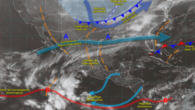 Frente frío 28 provoca lluvias fuertes en Veracruz, Tabasco, Oaxaca y Chiapas
