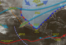 Frente frío 30 provoca lluvias torrenciales y evento de Norte intenso en el sureste del país