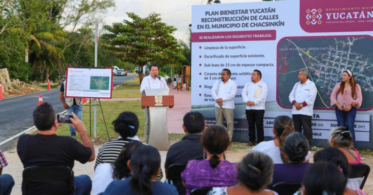 inauguran reconstrucción de calles en chacsinkín como parte del plan bienestar yucatán