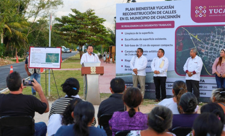 inauguran reconstrucción de calles en chacsinkín como parte del plan bienestar yucatán