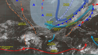 Lluvias intensas y fuertes vientos afectarán a Tabasco y Chiapas por el frente frío 28