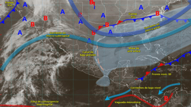 Persisten lluvias fuertes y evento de norte en el sureste del país