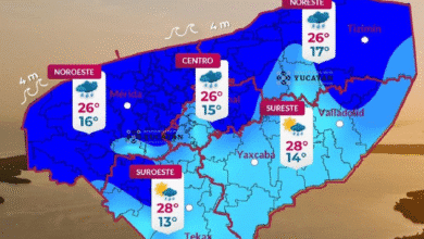 Para este sábado 31 de enero, el ingreso del Frente Frío número 32 impactará al estado de Yucatán, generando un evento “norte” con rachas de viento de entre 60 y 70 kilómetros por hora en la zona costera, así como picos de hasta 80 kilómetros por hora en el tramo comprendido entre San Felipe y Tizimín.