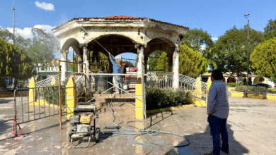 rehabilitarán quiosco del parque principal de kanasín tras incendio