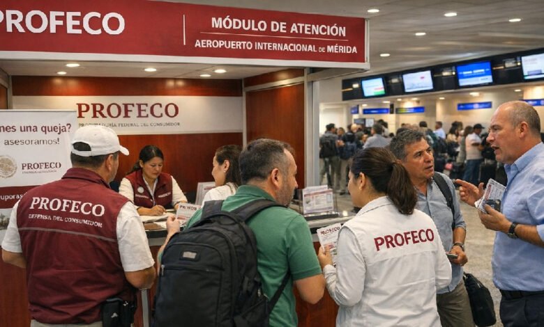 Módulo de Profeco en el aeropuerto de Mérida opera de forma permanente
