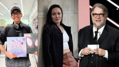 De izquierda a derecha, Cruz Contreras, Ivel Hernández y Guillermo del Toro (Foto de internet)