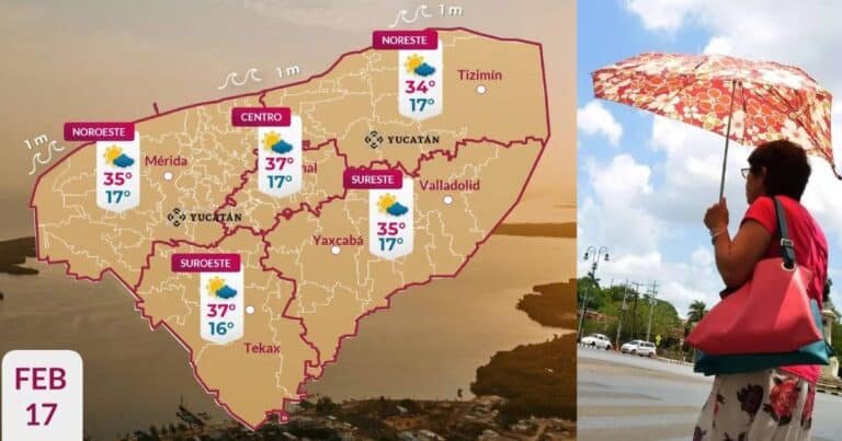 clima en yucatán se espera un día caluroso