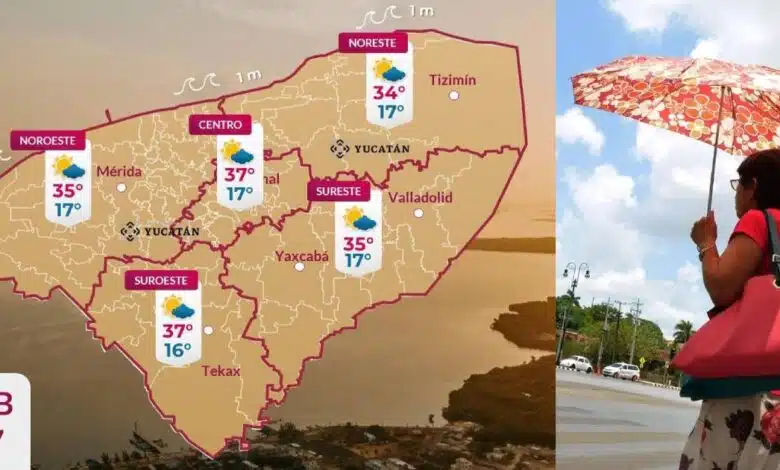 clima en yucatán se espera un día caluroso