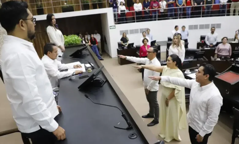 congreso del estado fijan posturas finales sobre el primer informe y toma protesta a nuevos magistrados