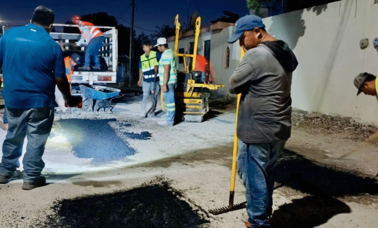 edwin bojórquez ramírez duplica esfuerzos en kanasín con brigadas de bacheo nocturno