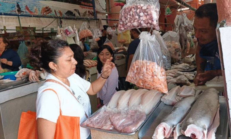 esperan pescaderías del mercado lucas de gálvez repunte de hasta 50% en ventas por cuaresma
