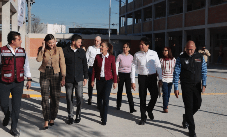 Claudia Sheinbaum inaugura bachillerato en García y anuncia dos planteles más para Nuevo León en 2026