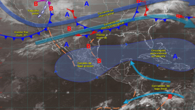 Frente frío 37 provocará vientos fuertes en el noroeste y persistirá ambiente caluroso en gran parte de México