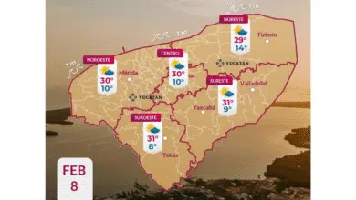 masa de aire polar mantendrá tiempo estable en yucatán este domingo 8 de febrero