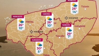 De acuerdo con los pronósticos meteorológicos para este sábado 7 de febrero, la masa de aire polar que prevalece en la región, favorecerá con tiempo estable sobre el estado de Yucatán.