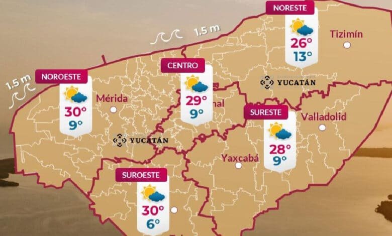 Clima en Yucatán: favorecerá ambiente cálido en el día