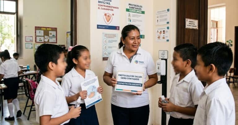 Yucatán mantiene escuelas sin contagios de sarampión pese a casos confirmados (Foto de cortesía)