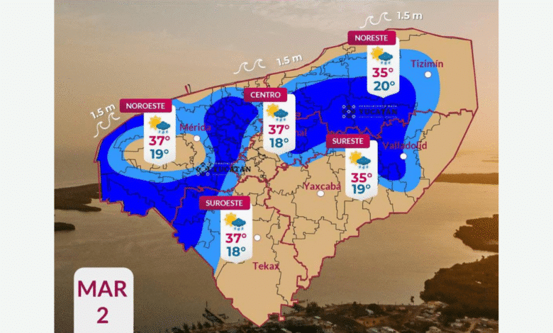 clima en yucatán aumenta probabilidad de lluvias y más calor