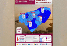 clima en yucatán fuertes lluvias en el oriente se mantendrá, en el resto del estado, ambiente caluroso con máximas de 36 grados