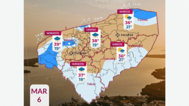 clima en yucatán se espera lluvia y ambiente caluroso hoy