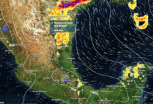 Clima extremo en México Tornados en el norte y calor de 40 °C en el sur (Foto Meteored)