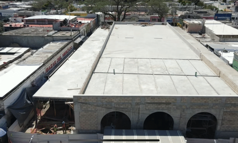 Mercado de Ticul supera el 70% de avance (Foto de cortesía)