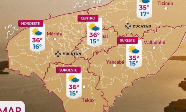 Clima hoy en Yucatán: pronóstico revela el ambiente que se tendrá (Imagen de Procivy)