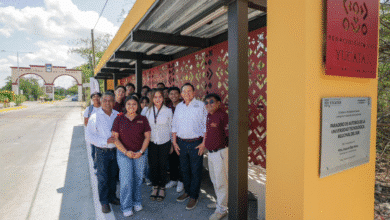 gobierno de yucatán construye paradero en utr sur de tekax para estudiantes