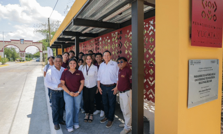 gobierno de yucatán construye paradero en utr sur de tekax para estudiantes