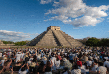 más de 15 mil visitantes presenciaron descenso de kukulcán en chichén itzá