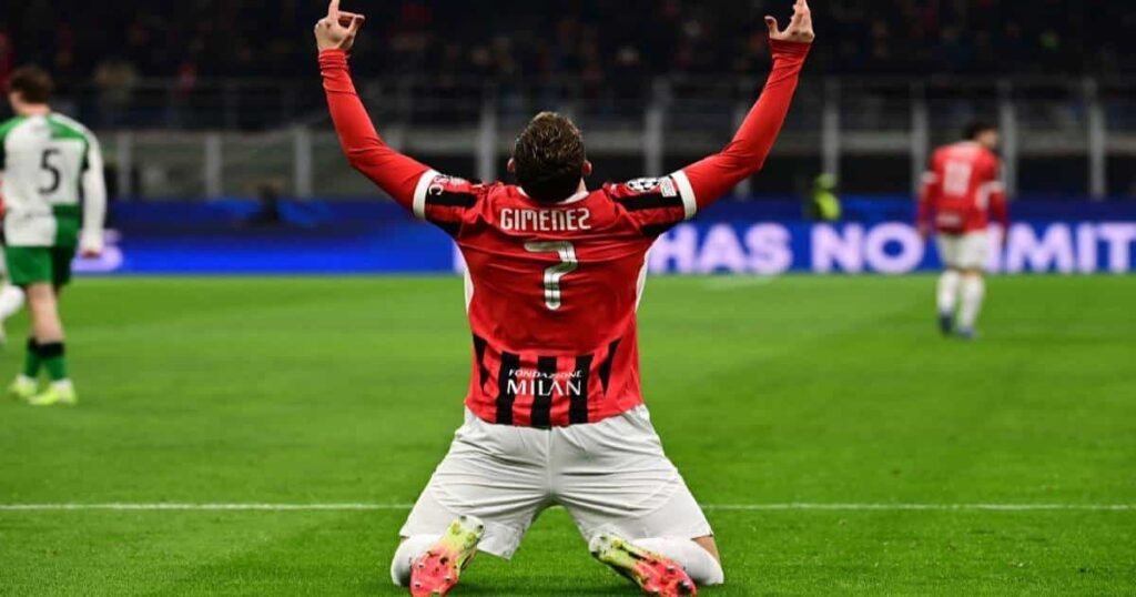 santiago gimenez vuelve a entrenar con el milan tras cuatro meses de baja 1