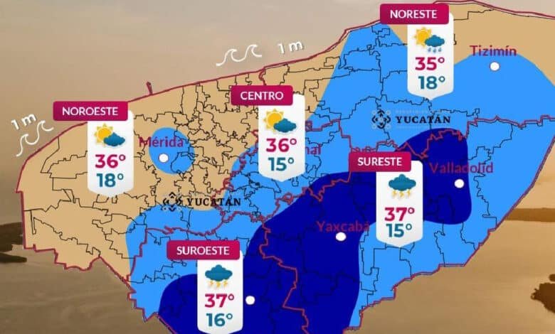 Clima hoy en Yucatán: pronóstico revela lluvias y calor (Foto de Procivy)