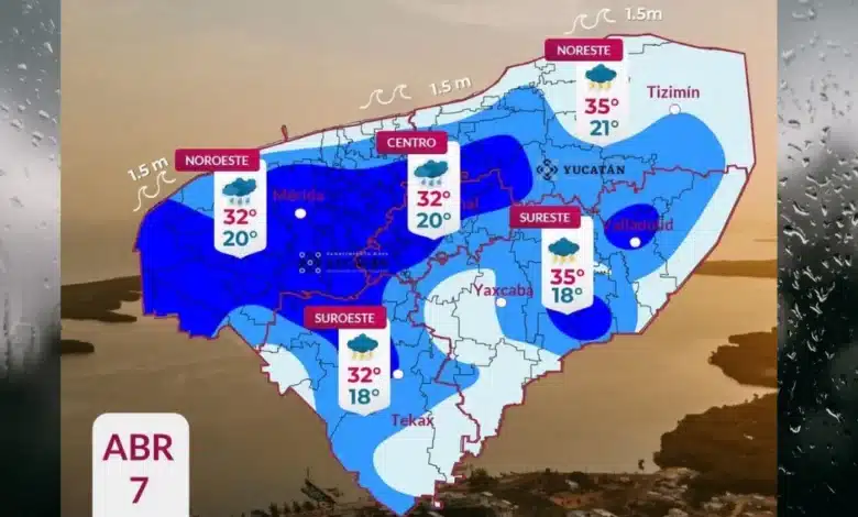 clima hoy en yucatán continuarán nublados y lluvias ligeras en el estado