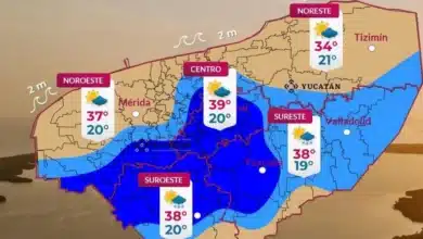 Clima hoy en Yucatán lluvias con tormentas y calor extremo este sábado