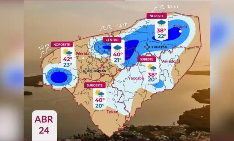 clima hoy en yucatán pronóstico revela calor y lluvias