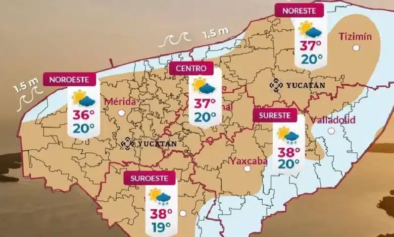 Clima en Yucatán: se mantendrá ambiente muy caluroso (Imagen de Procivy)