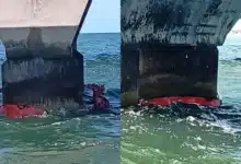marina controla filtración de hidrocarburo en progreso, yucatán, cerca del puente de arcos