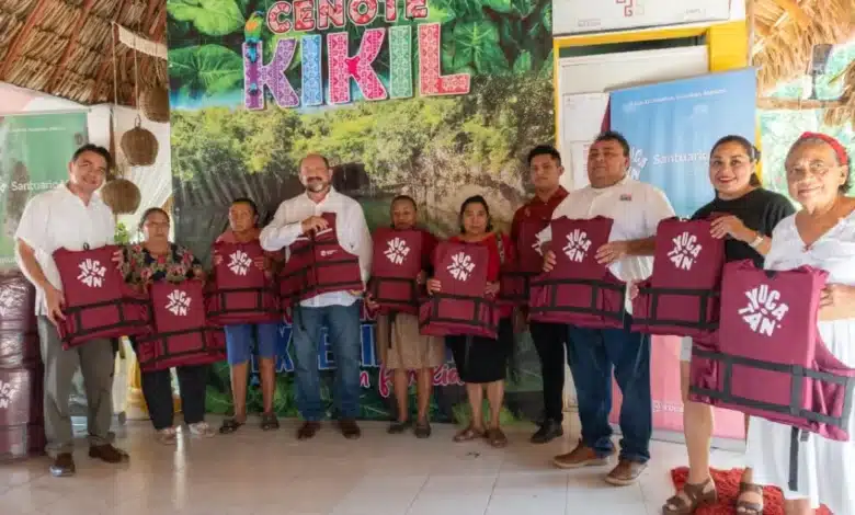 refuerzan seguridad turística en río lagartos con entrega de más de 500 chalecos salvavidas